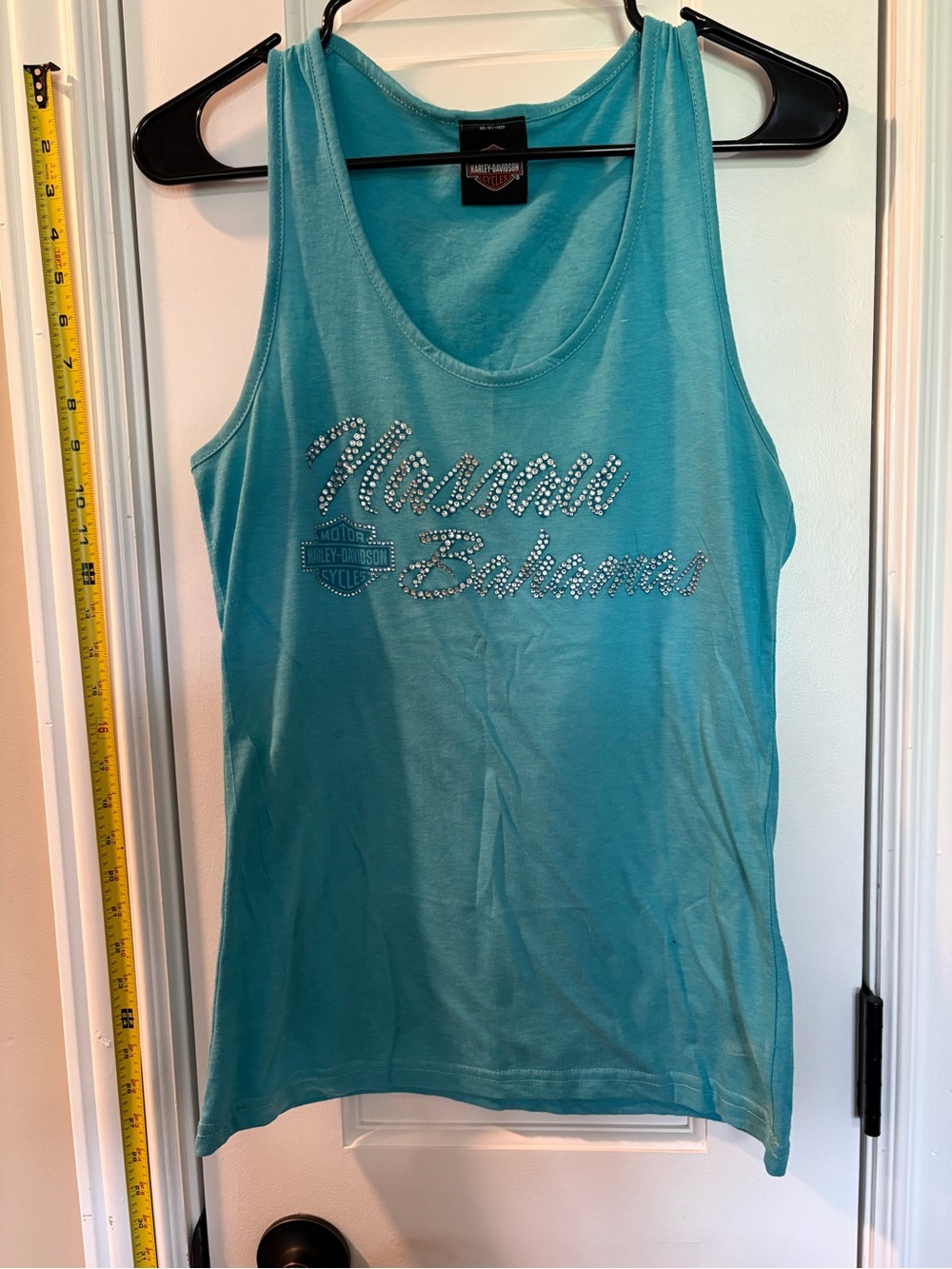 Harley-Davidson Teal Rhinestone "Nassau Bahamas" Tank